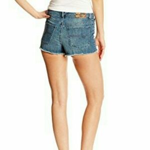 Volcom Stix hi-rise denim jean shorts sz 3